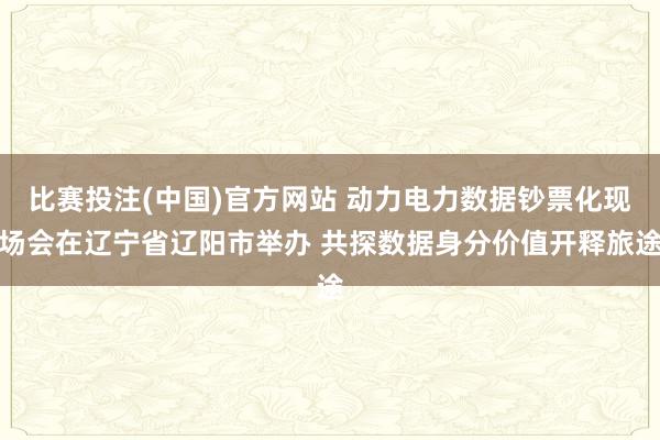 比赛投注(中国)官方网站 动力电力数据钞票化现场会在辽宁省辽阳市举办 共探数据身分价值开释旅途
