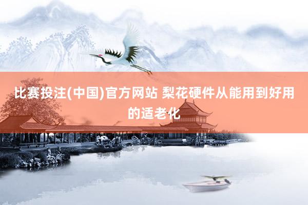 比赛投注(中国)官方网站 梨花硬件从能用到好用的适老化